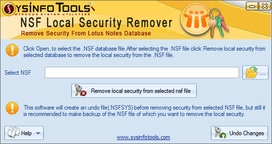 SysInfoTools NSF Local Security Remover 1.01 full