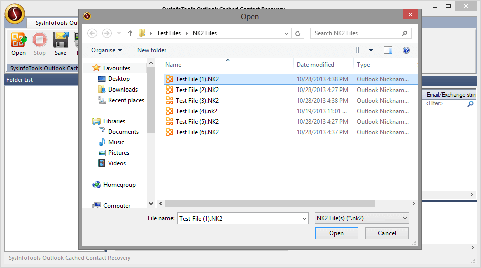 SysInfoTools NK2 File Recovery screenshot