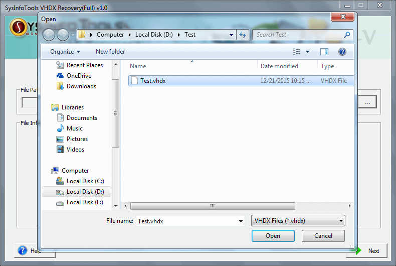 Windows 10 VHDX Recovery Tool full