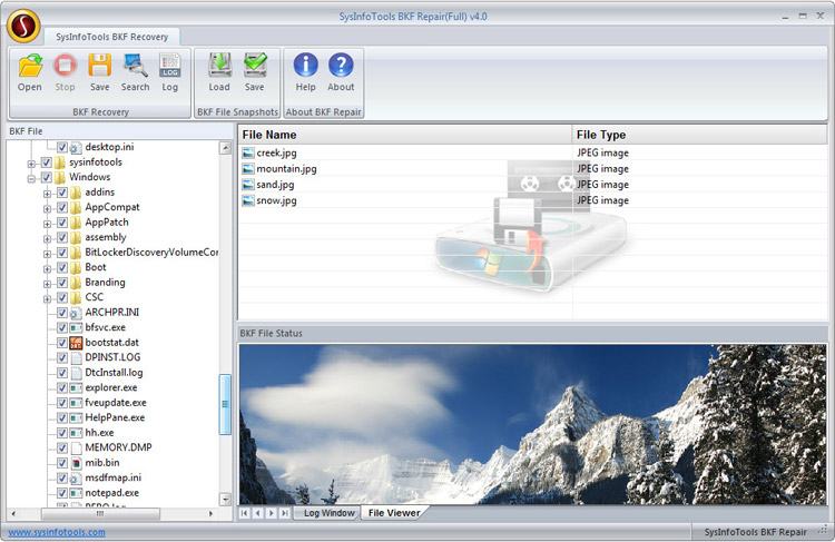 SysInfoTools BKF Recovery Tool Repair & Recover Corrupt MS Backup Files.