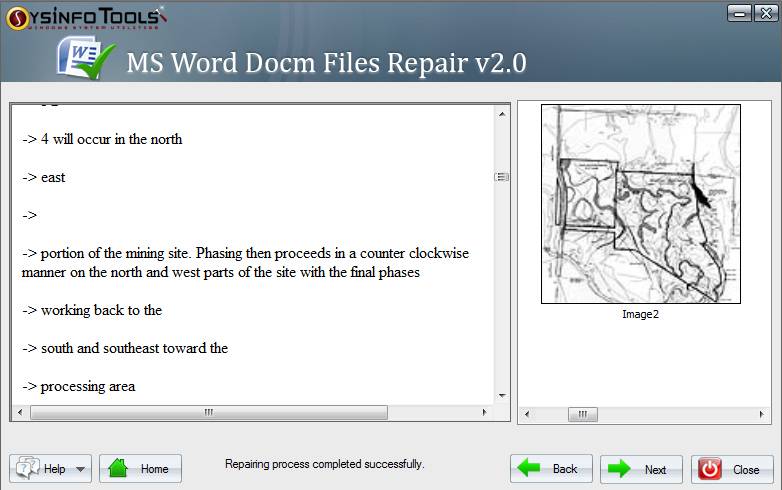 SysInfoTools MS Word Docm Recovery screenshot
