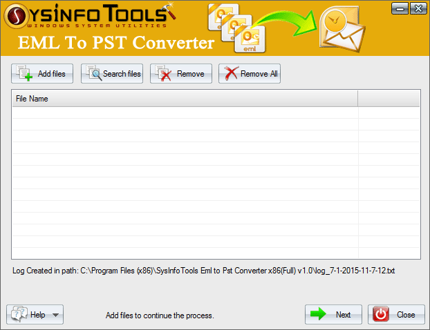 SysInfoTools EML to OutlookPST Converter tool