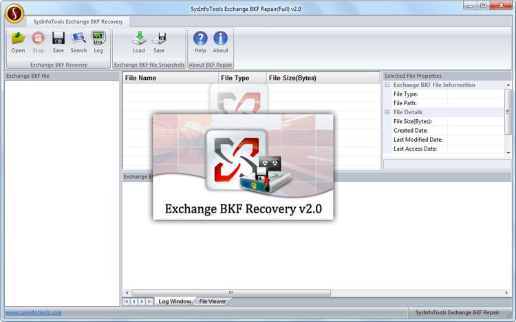 SysInfoTools Exchange BKF Recovery screenshot