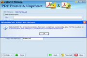 Protection Process is completed. Click on the blue link to see the destination folder where Protected PDF file is saved.