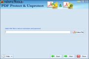  Click on Select file button to select the PDF file from which you want to remove security restrictions.