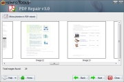 List of extracted images are shown in the list. Now click next button to save pdf file.