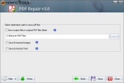 Selected destination folder path is shown in the editbox select, if you want to <strong>save extracted images</strong> 
                 or <strong>save extracted text</strong> then select click check options. Click on <strong>Save </strong> button to recover 
                 selected pdf files.