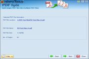 Selected file is listed in the main window along with its location, size and the number of pages contained in 
                 the PDF file, then click on the Next button.