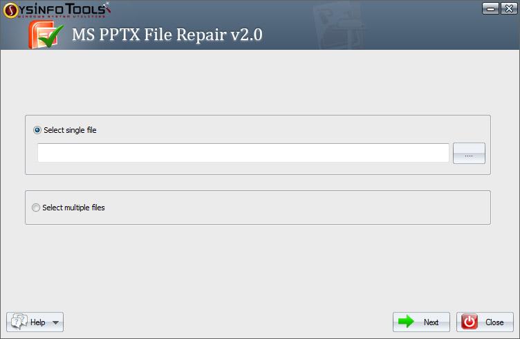 SysInfoTools MS PowerPoint PPTX Recovery screenshot