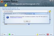 After the PST upgrade and Downgrade process complete, the success message of running process will display on your 
                 screen, click on the blue link to see new PST files.