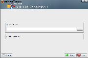 Click select files button to select corrupt .zip file(s) to repair.
