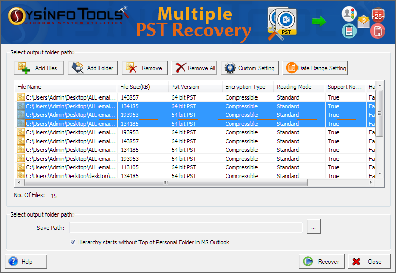 SysInfoTools Advanced Outlook Recovery screenshot