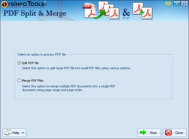 SysInfoTools PDF Split and Merge screen shot