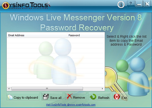 SysInfoTools Windows Live Messenger Password Recov screen shot