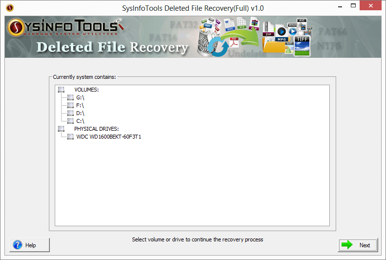 SysInfoTools Deleted File Recovery screenshot