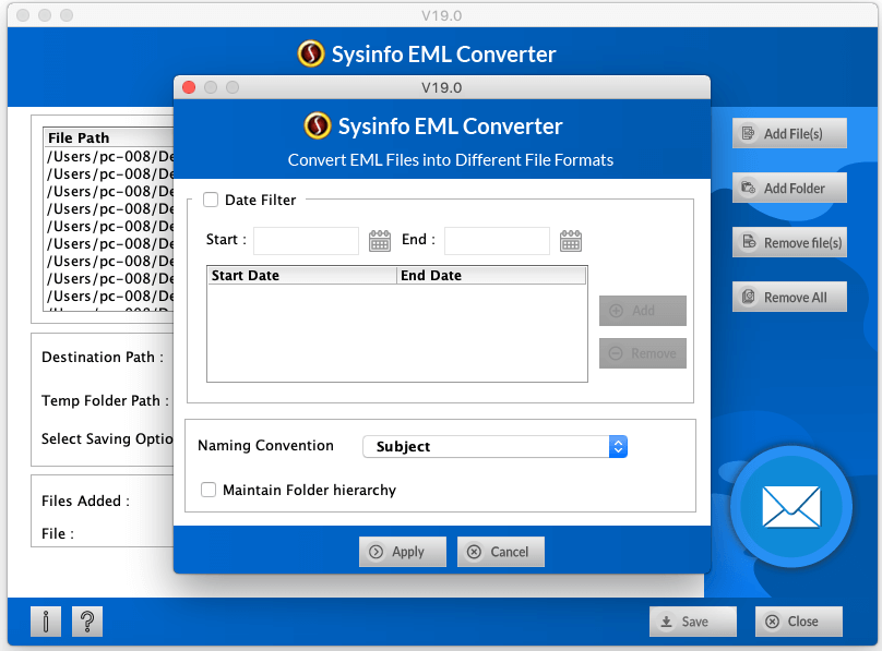 SysInfo Mac EML Converter screenshot