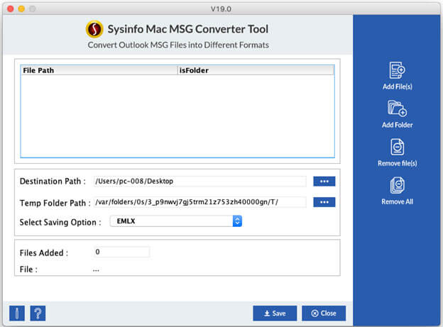 Windows 7 SysInfo MAC MSG Converter 20.0 full