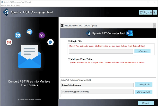 Windows 10 SysInfoTools PST to EML Converter full