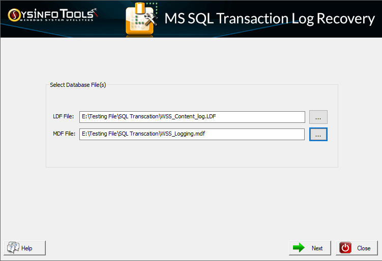 SQL Transaction LOG Recovery