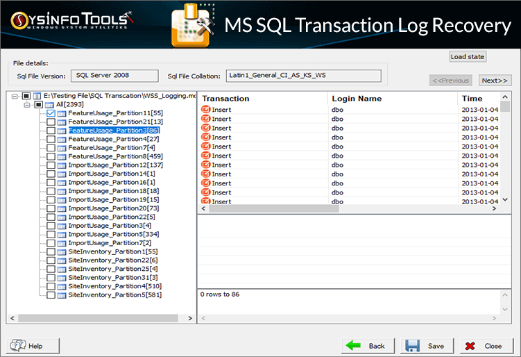 Windows 10 SysinfoTools SQL Log Analyzer Tool full