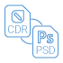 Converts CDR to Photoshop PSD