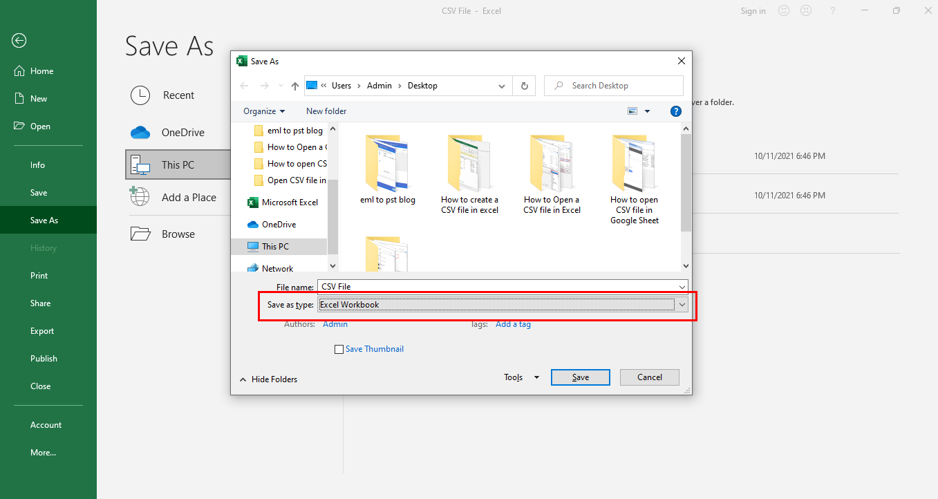 change all excel file to all files