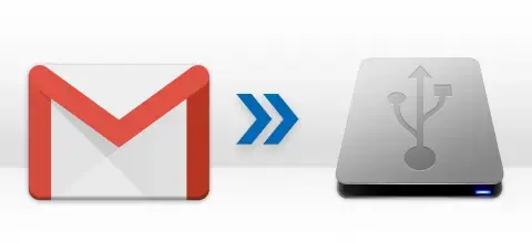 emails to hard drive