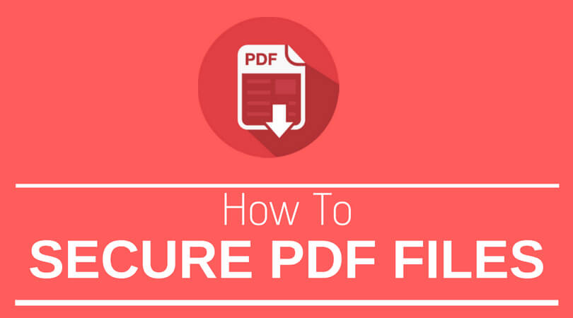 password protect a PDF