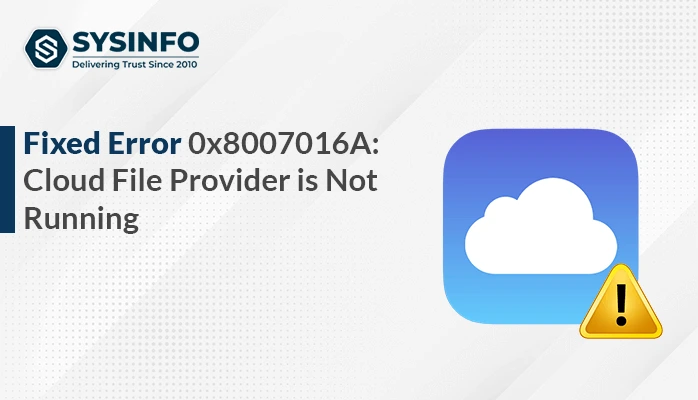 Cloud File Provider is Not Running