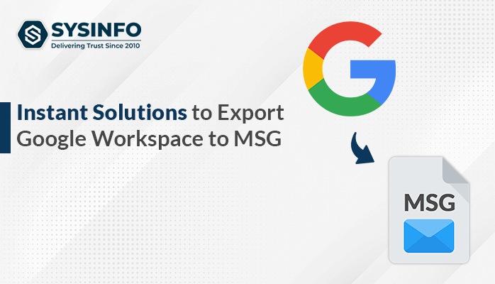 Export Google Workspace to MSG