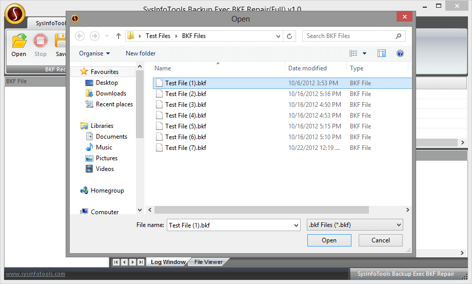 Advanced Backup Exec BKF Repair Tool Repair BKF Files