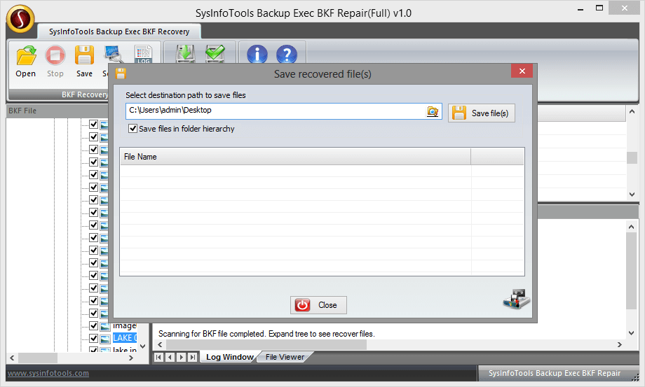 Advanced Backup Exec BKF Repair Tool Repair BKF Files