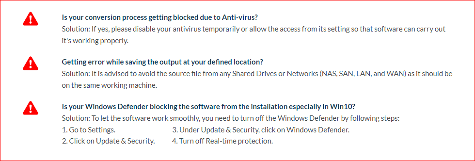 software error