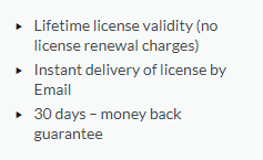 Lifetime License Validity