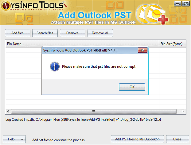 Add Outlook PST Step 1
