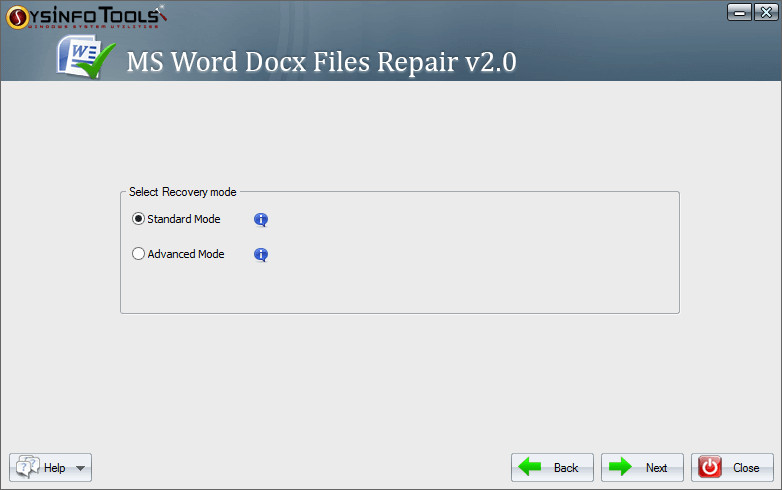 DOCx Repair Step 2