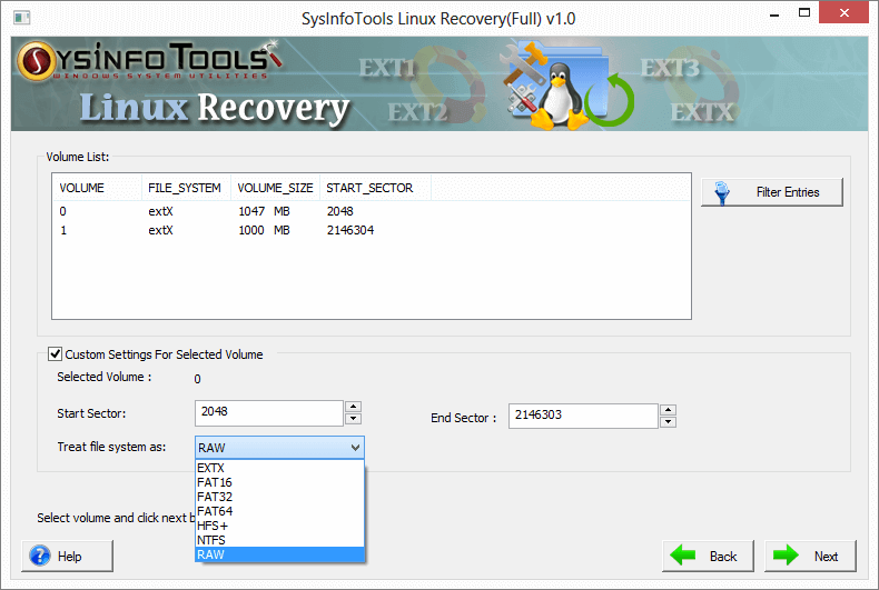 Linux Data Recovery Step 3