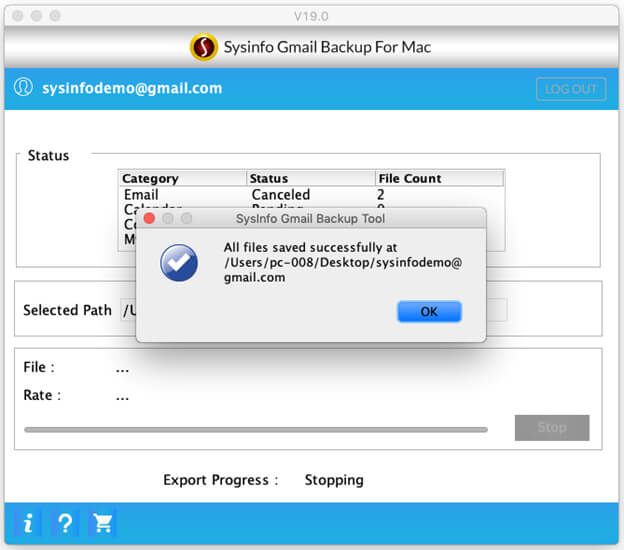 Mac Gmail Backup Step 4