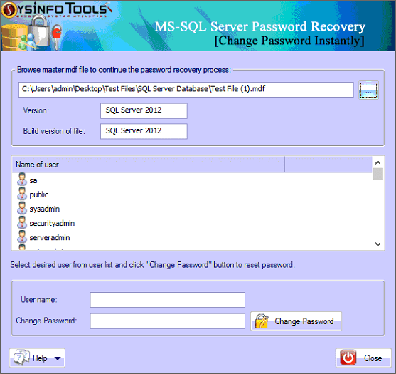 ms sql server password recovery step3