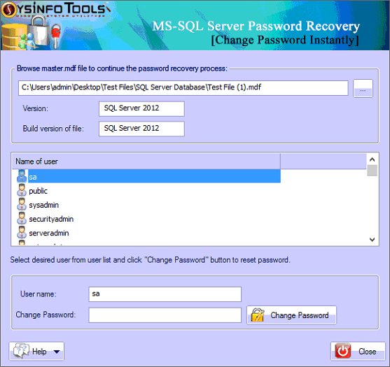 ms sql server password recovery step4
