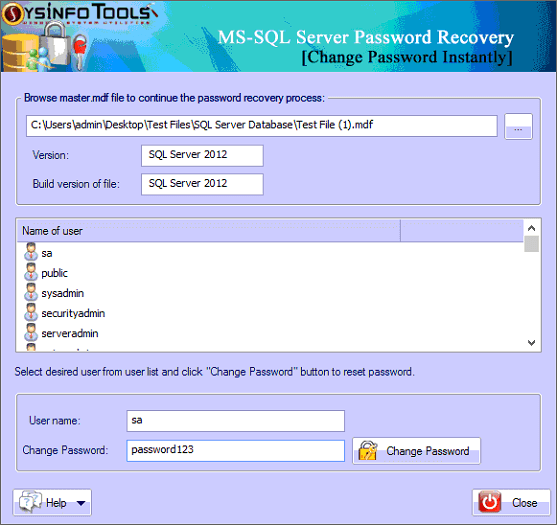 ms sql server password recovery step5