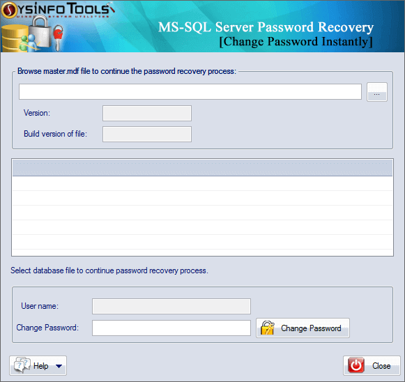 MS SQL Server Password Recovery Step 1