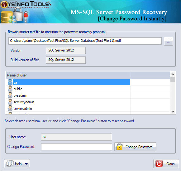 MS SQL Server Password Recovery Step 4