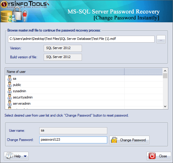 MS SQL Server Password Recovery Step 5