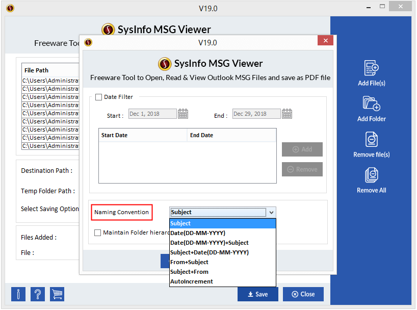 Select File Format