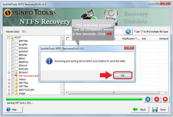 NTFS Recovery step4