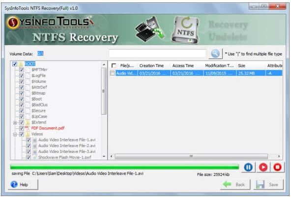 NTFS Recovery Recovery step7