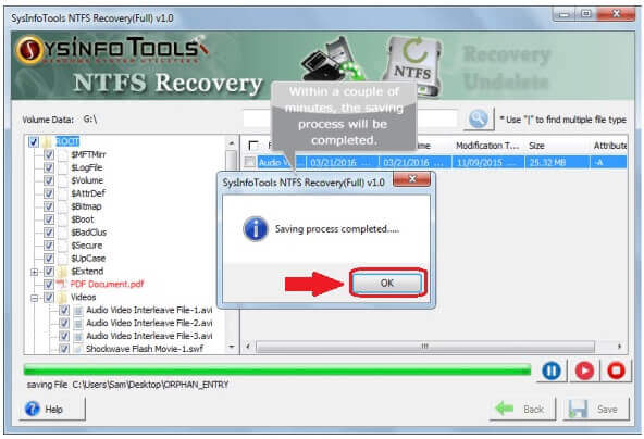 NTFS Recovery step8