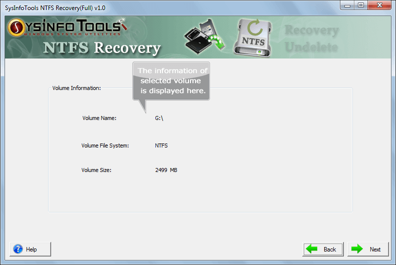 NTFS Recovery Step 2