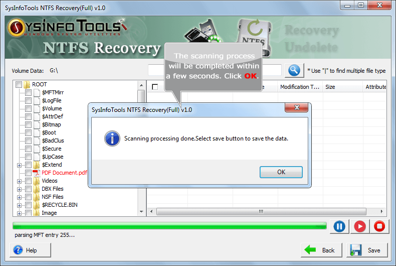 NTFS Recovery Step 4